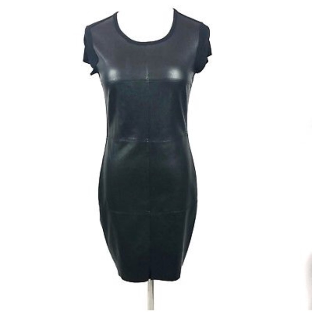 Bailey44 Faux Leather Ponte Knit Dress